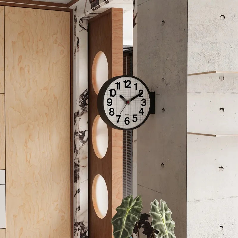 Double-Sided Corner Wall Clock – Silent Modern Acrylic Wall Clock Babs