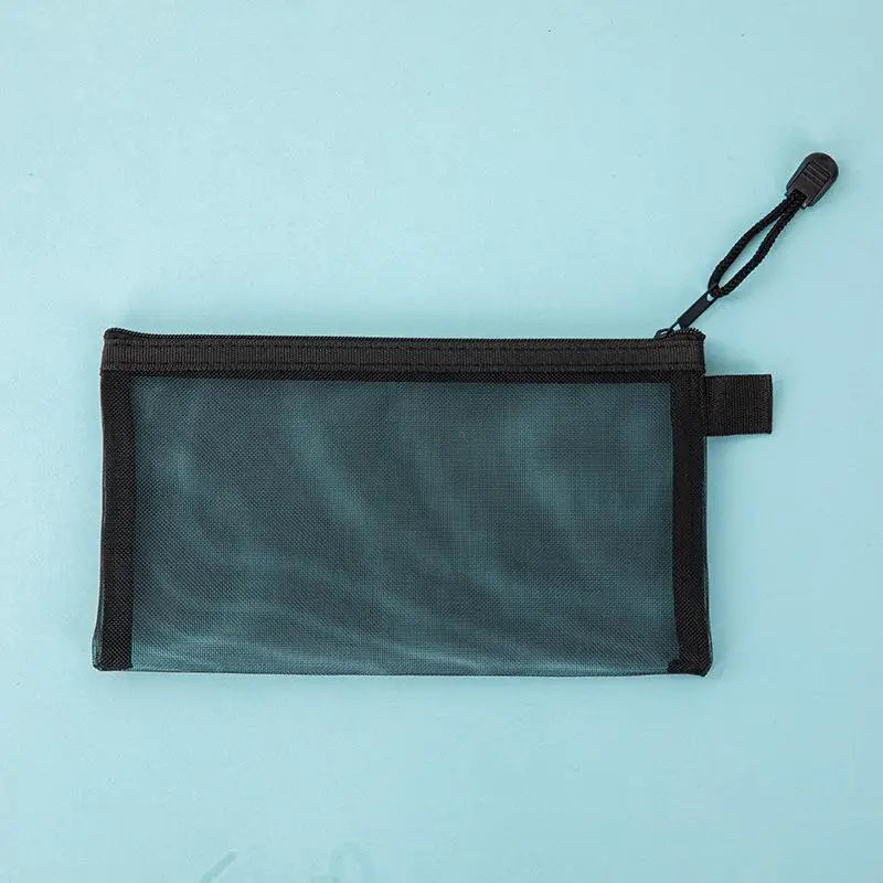 Transparent Mesh Pencil Pouch with Zipper | School & Office Mesh Pencil Pouch Babs E