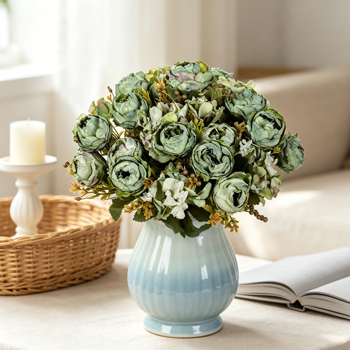 Artificial Silk Peony Bouquet | Wedding & Home Décor Flowers Artificial Flower Bouquet Babs