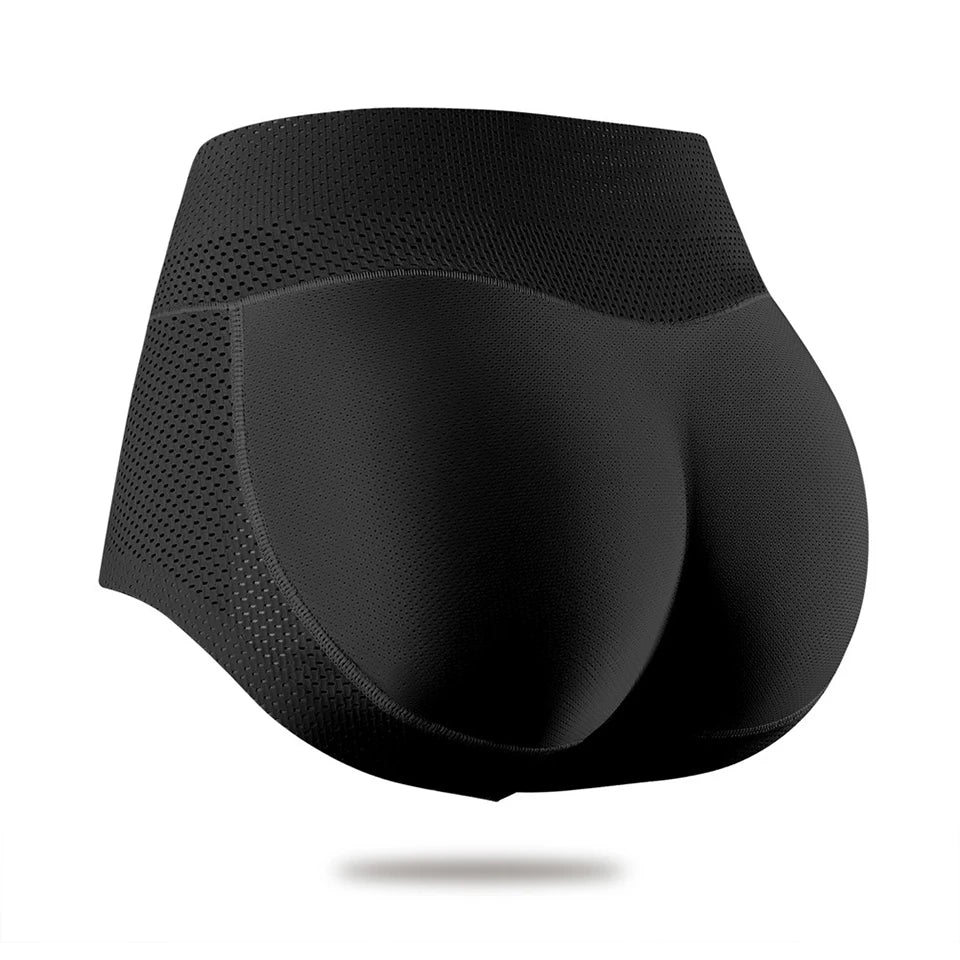 Women's Padded Butt Lifter Shapewear Hip Enhancer Boyshorts Padded Shapewear Babs No.883 Black S