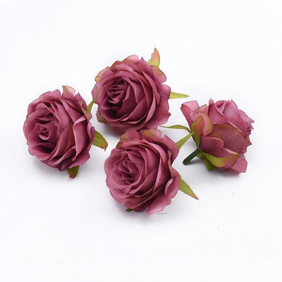 Silk Rose Artificial Flower Heads 30/100 Pcs – DIY & Decor