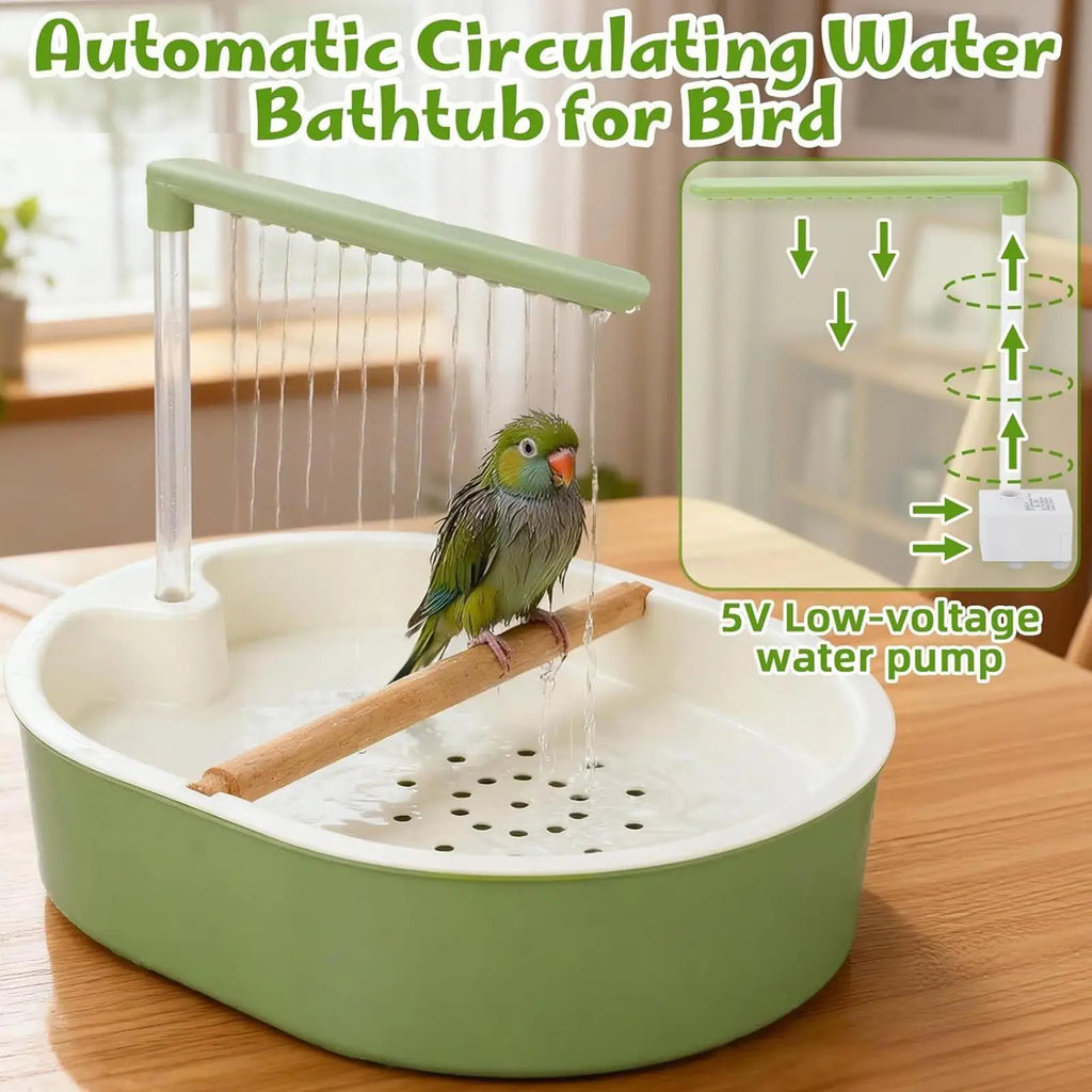 USB Electric Bird Bath Cage Basin | Parrot, Cockatiel, Lovebird Electric Bird Bath Babs