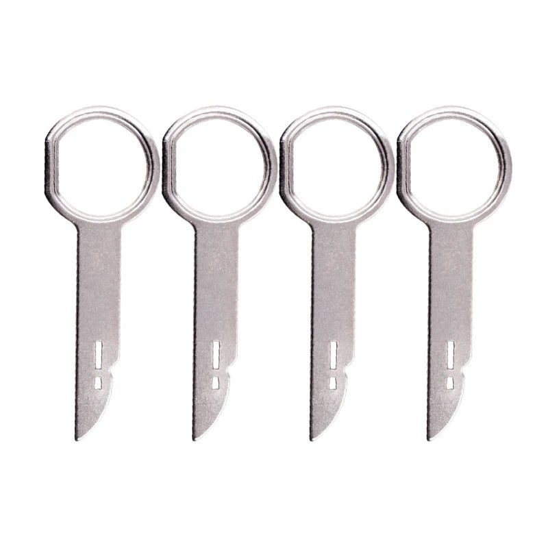 4PCS Car Radio Stereo Removal Keys – VW Audi Ford Mercedes Radio Removal Tool Babs SILVER