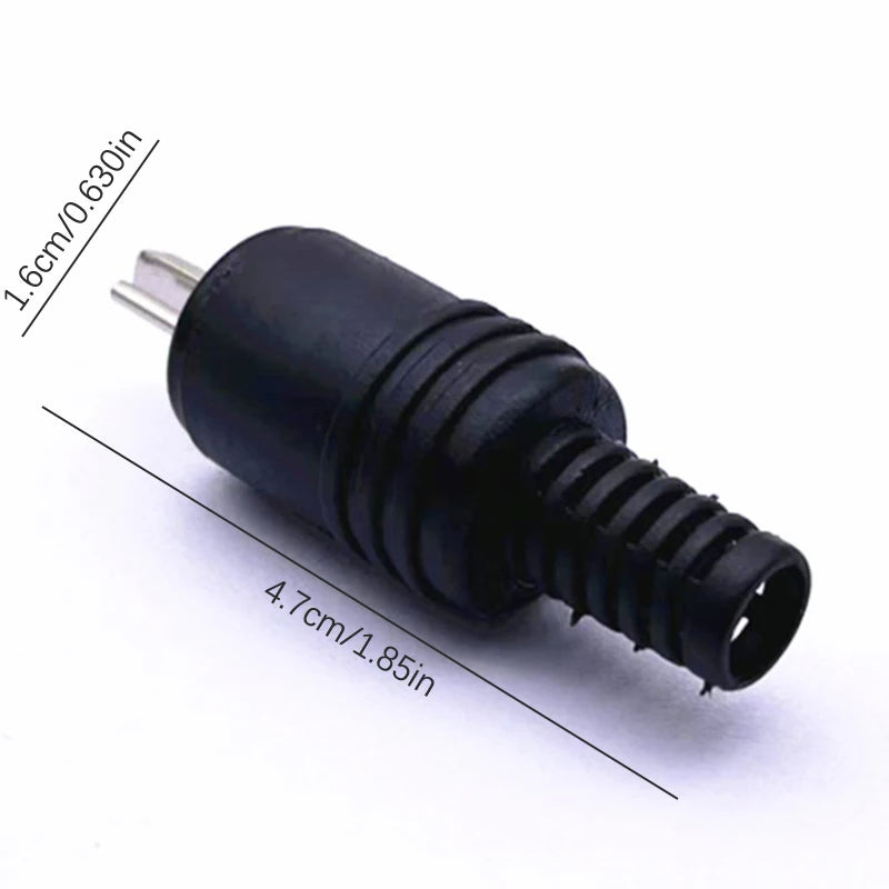 2PCS Male DIN 2-Pin Screw Terminal Audio Speaker Adapter Audio Connector Adapter Babs
