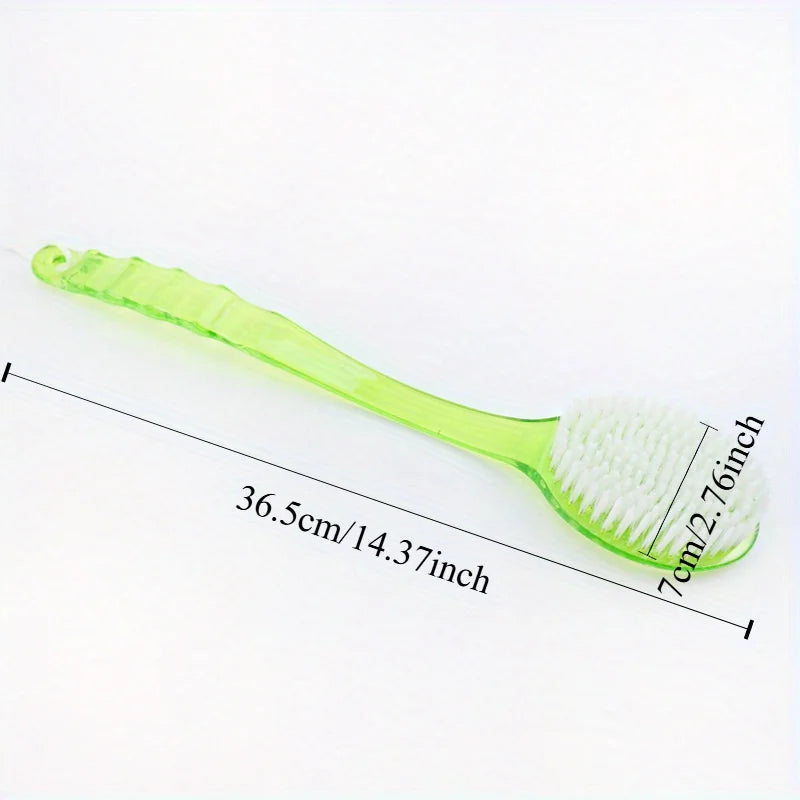 Ergonomic Long-Handle Bath Brush – Back Scrubbing & Massage Bath Body Brush Babs