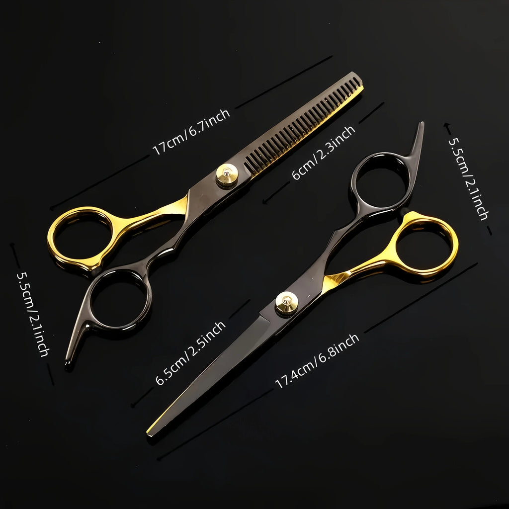 2-Piece Hair Scissors Set – Thinning Shears for Home Bang Trim Hair Cutting Scissors Babs