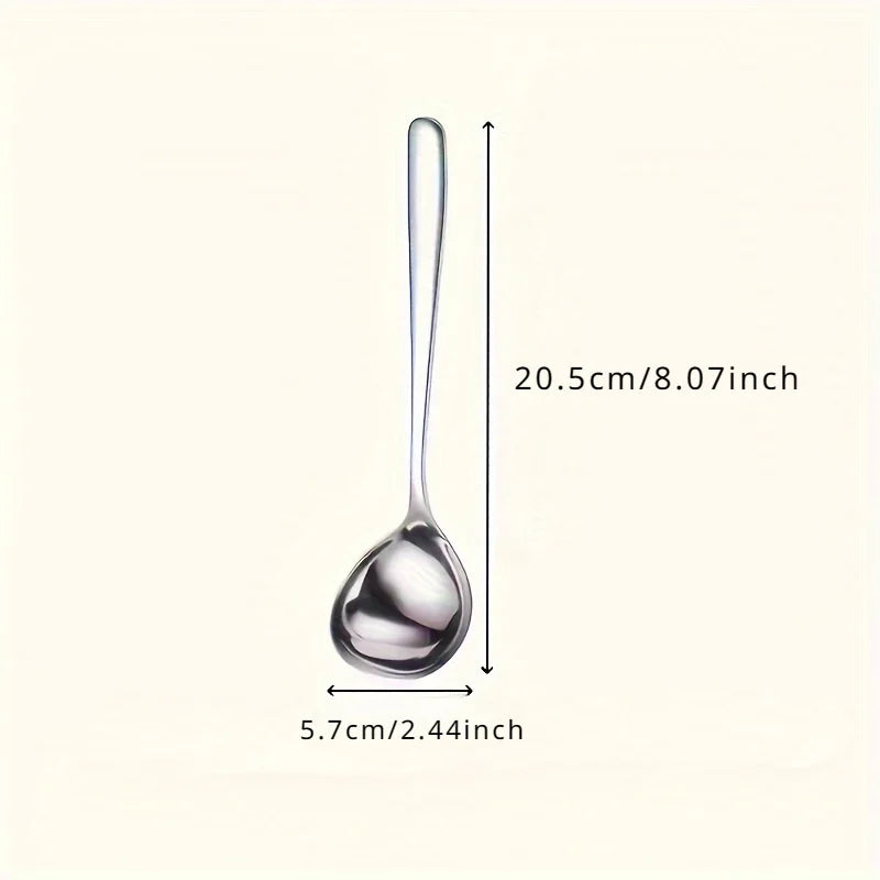 Stainless Steel Large Spoon – Long Handle Soup & Porridge Kitchen Serving Spoon Babs