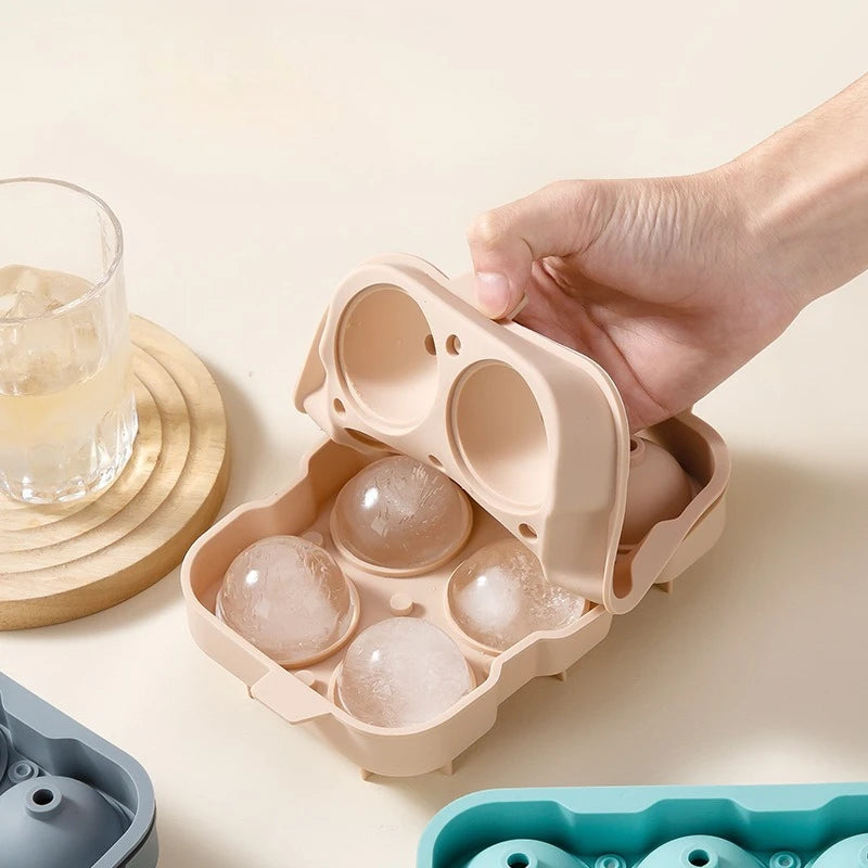 Silicone Ice Ball Mold – Large Round Whiskey Ice Sphere Tray Ice Ball Mold Babs