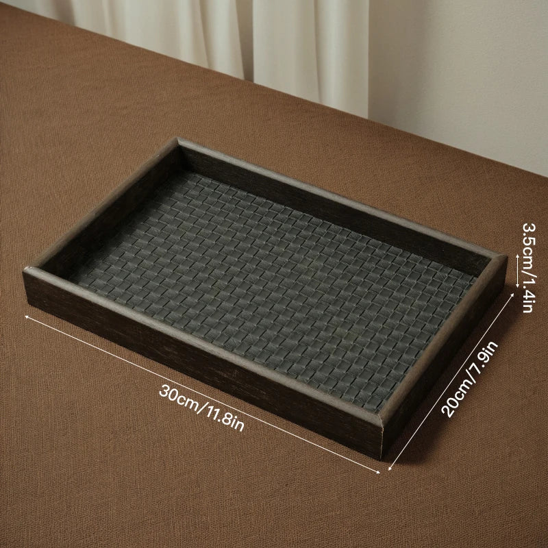Wooden Vintage Jewelry Tray – Elegant Bedroom Organizer Decorative Wooden Tray Babs Black