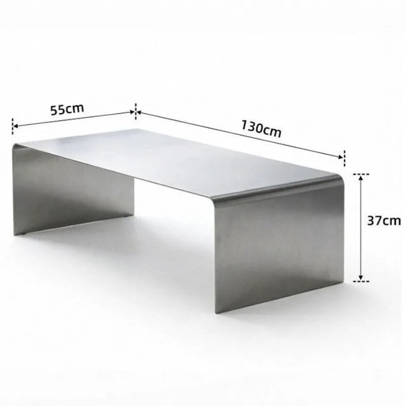 Stainless Steel Luxury Coffee Table | Modern Minimalist 130cm Coffee Table Babs 130X55X37CM