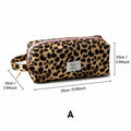 Leopard Print Quilted Cosmetic Bag – Large Travel Toiletry Pouch Travel Cosmetic Bag Babs A