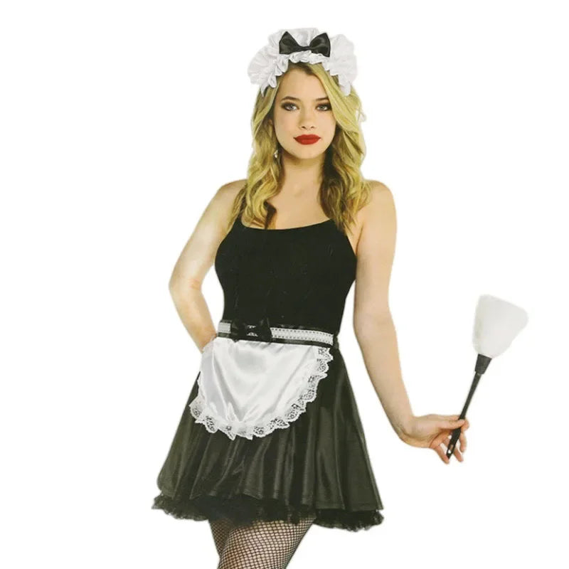 Maid Costume Apron & Headband Set – Party Cosplay Women Costume Accessory Set Babs