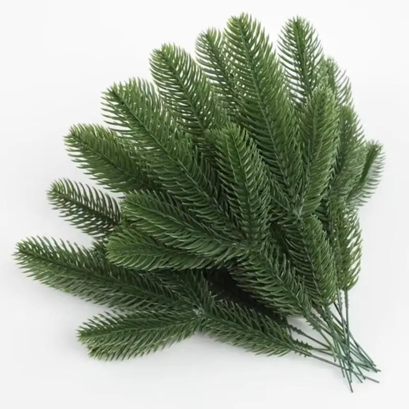 12pcs Artificial Pine Needle Branches – Christmas Tree Decor Christmas Decor Props Babs