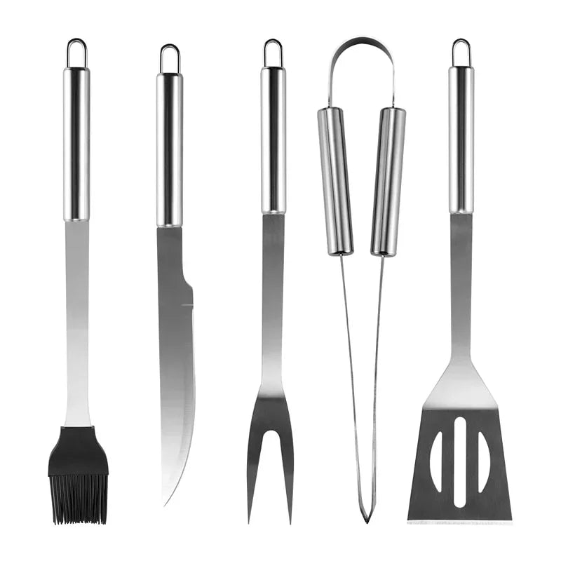 Stainless Steel BBQ Grill Tool Set 3 & 5 Pc with Carry Bag BBQ Grill Tool Set Babs