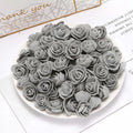 PE Foam Artificial Rose Flower Heads 100/200pcs – DIY Decor Artificial Flower Heads Babs gray 100pcs