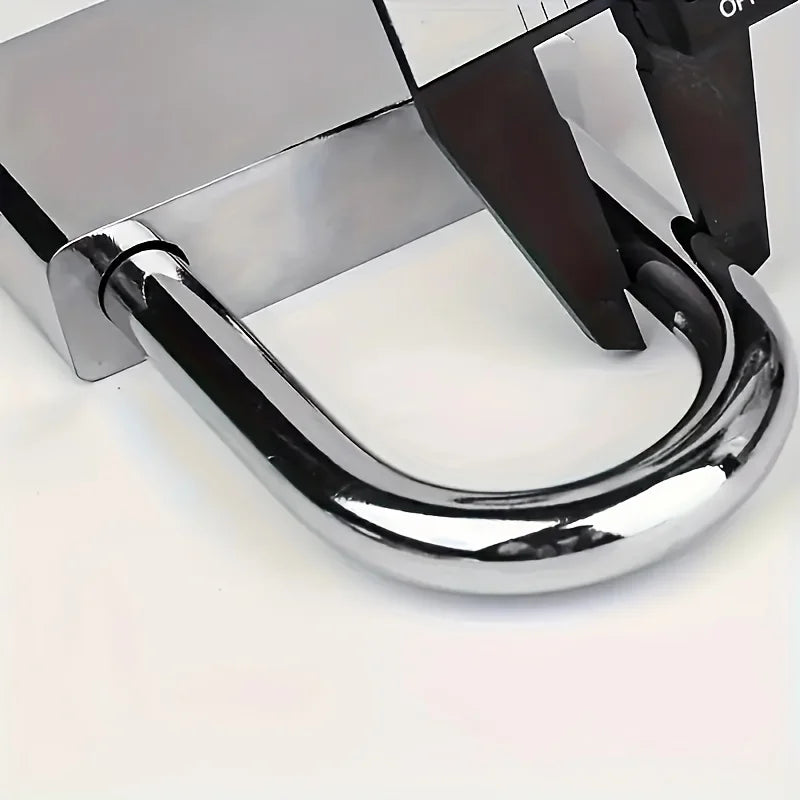 Heavy-Duty Rustproof Waterproof Padlock – Chrome, 4 Keys Security Padlock Babs