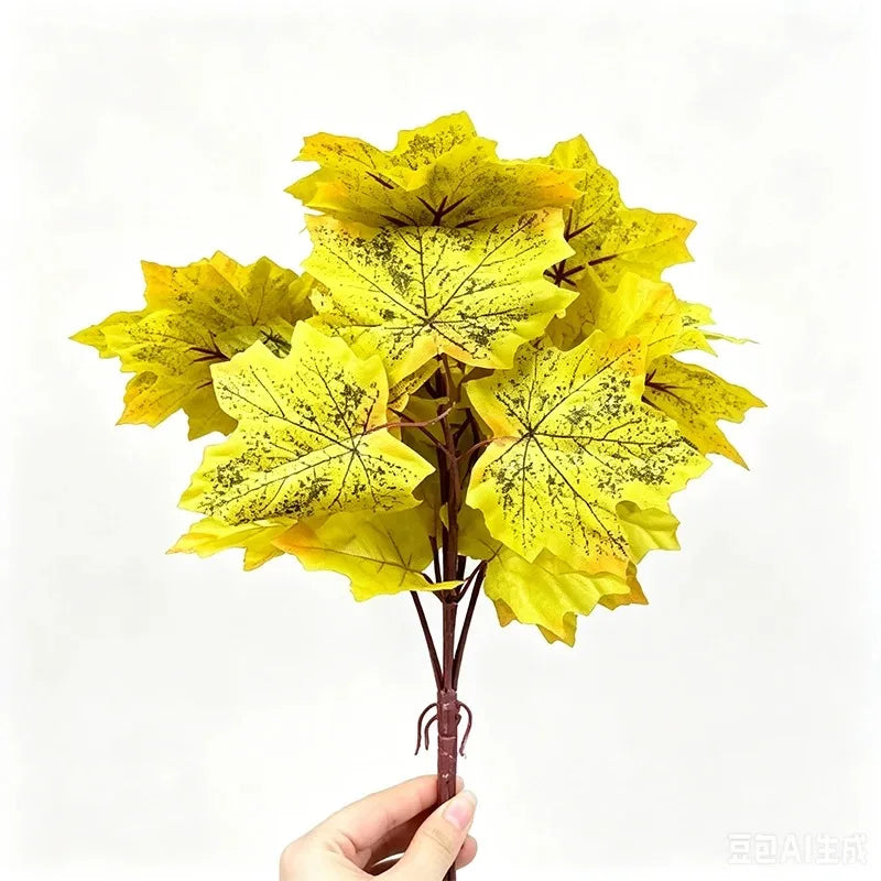 Artificial Autumn Maple Leaf Bouquet – Fall Table Décor Artificial Leaf Bouquet Babs F 1Pcs