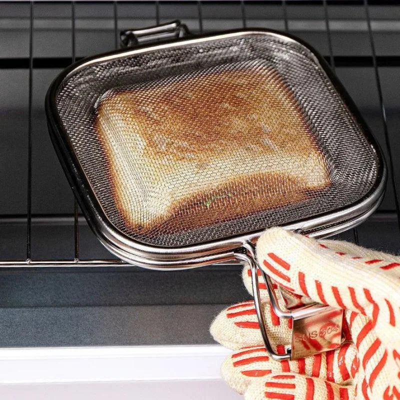 Stainless Steel Sandwich Grill Clip – Portable BBQ Bread Toaster BBQ Sandwich Grill Clip Babs