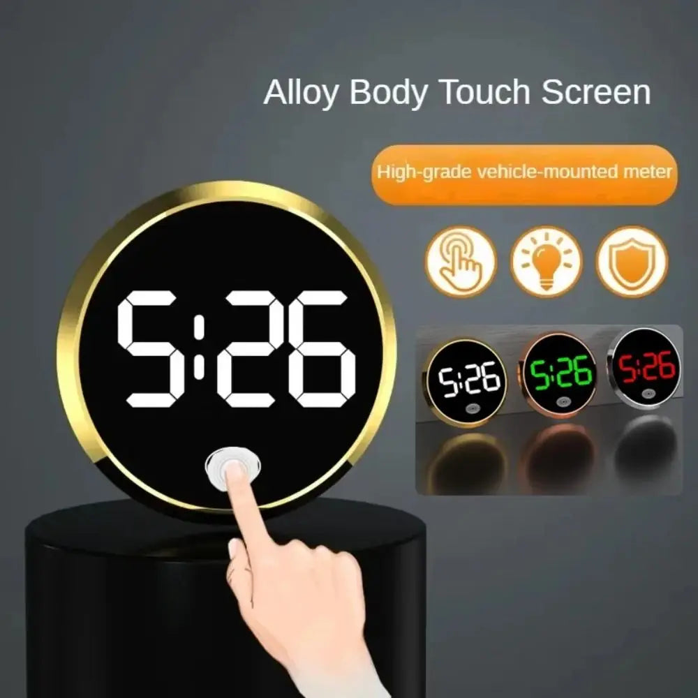 Touch-Activated LED Car Dashboard Clock – Mini Digital Clock Car Dashboard Clock Babs