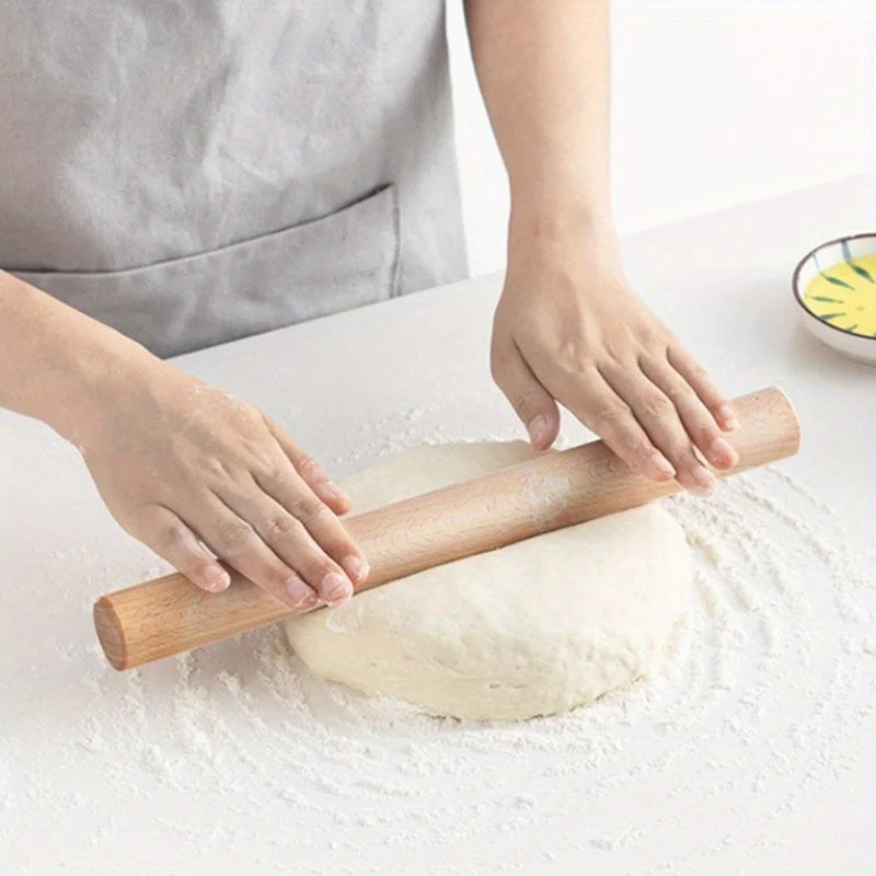 2-Pack Wooden Rolling Pins – Unpainted Hardwood Baking Tools Wooden Rolling Pin Babs