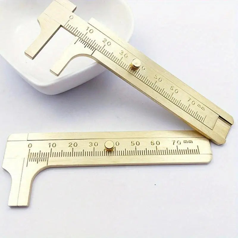 Mini Brass Vernier Caliper – Dual Scale Precision Measuring Tool Vernier Caliper Babs