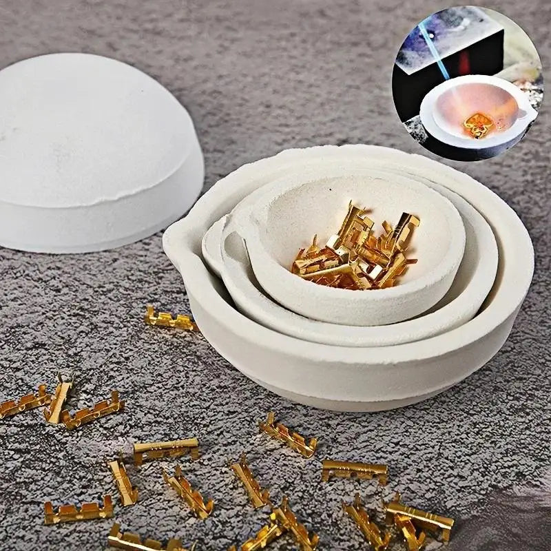 Quartz Bowl Crucible 5g–200g | Gold & Silver Melting Tool Jewelry Melting Crucible Babs