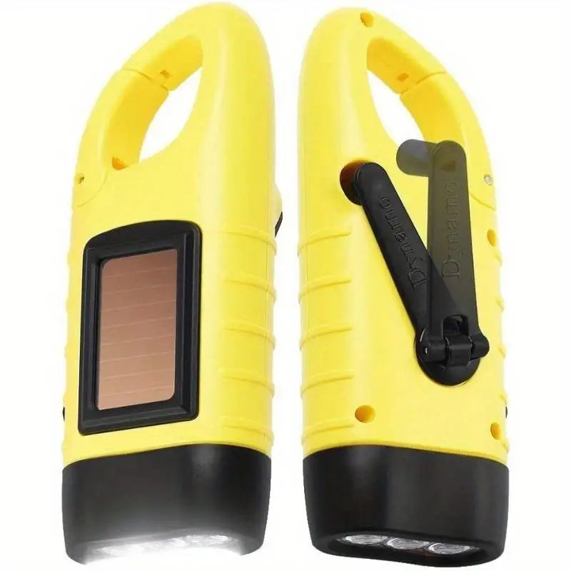 Solar Hand Crank LED Flashlight – Portable Camping Torch Solar Hand Crank Flashlight Babs