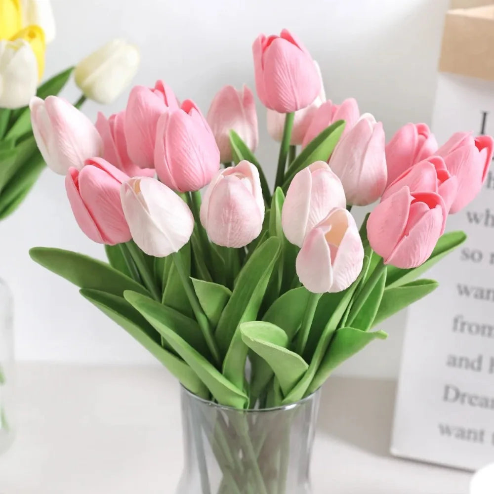 Artificial Silk Tulip Flowers 5/10pcs – Wedding & Home Decor Artificial Silk Flowers Babs