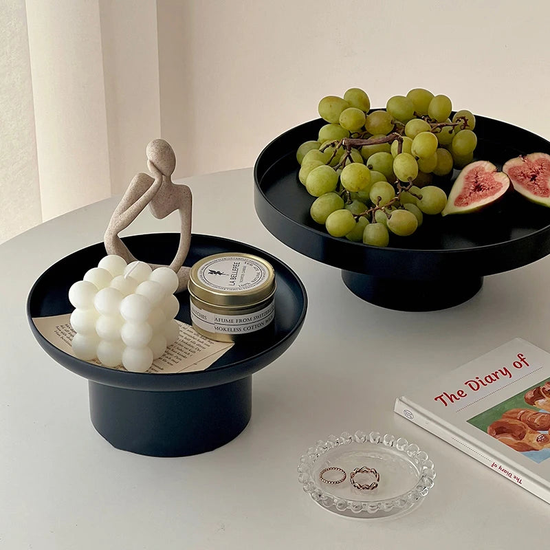 Modern Round Storage Tray – Desk, Jewelry & Kitchen Organizer Decorative Storage Tray Babs