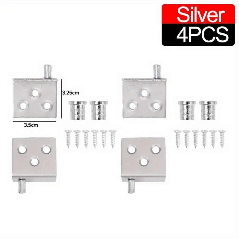 4Pcs Concealed Pivot Hinges – Invisible Cabinet Door Hardware Cabinet Pivot Hinges Babs 4Pcs