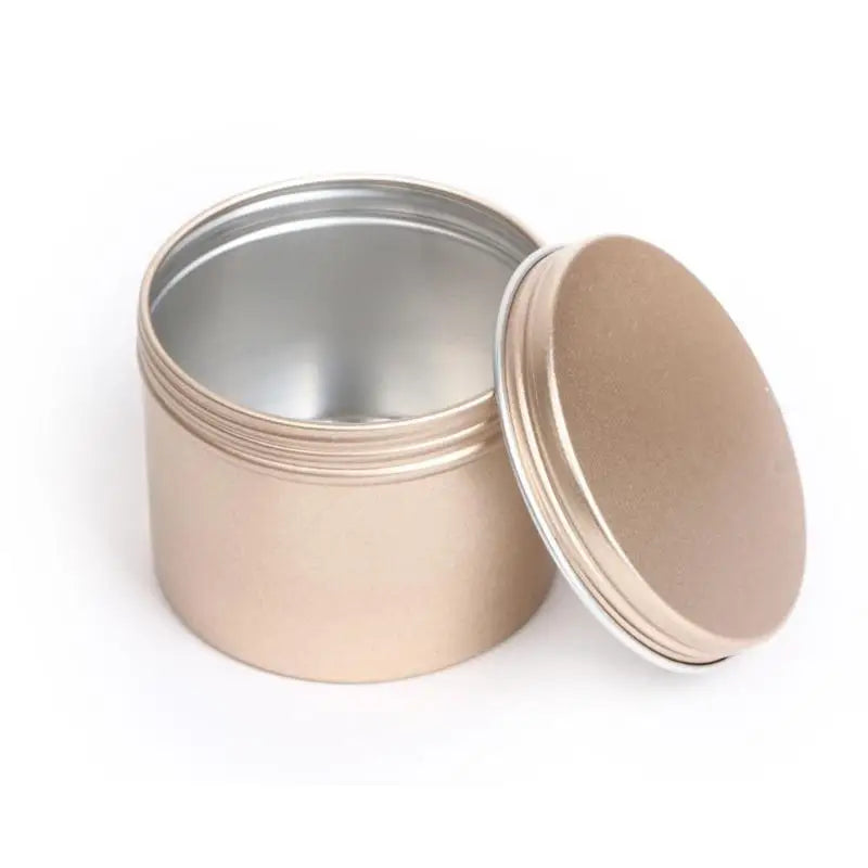 5-Pack 100ml Round Aluminum Tin Jars with Lids – DIY Candle & Skincare Tin Candle Jars Babs rosegold-5pcs