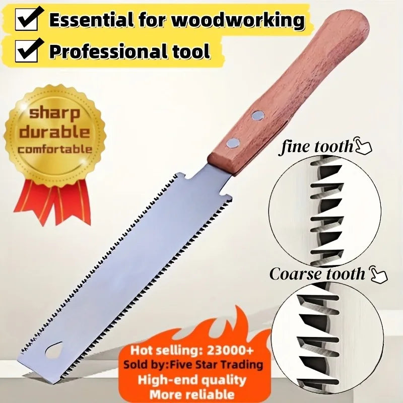 Japanese Double-Edged Hand Saw – SK5 Steel 6-Inch Mini Blade Hand Saw Babs
