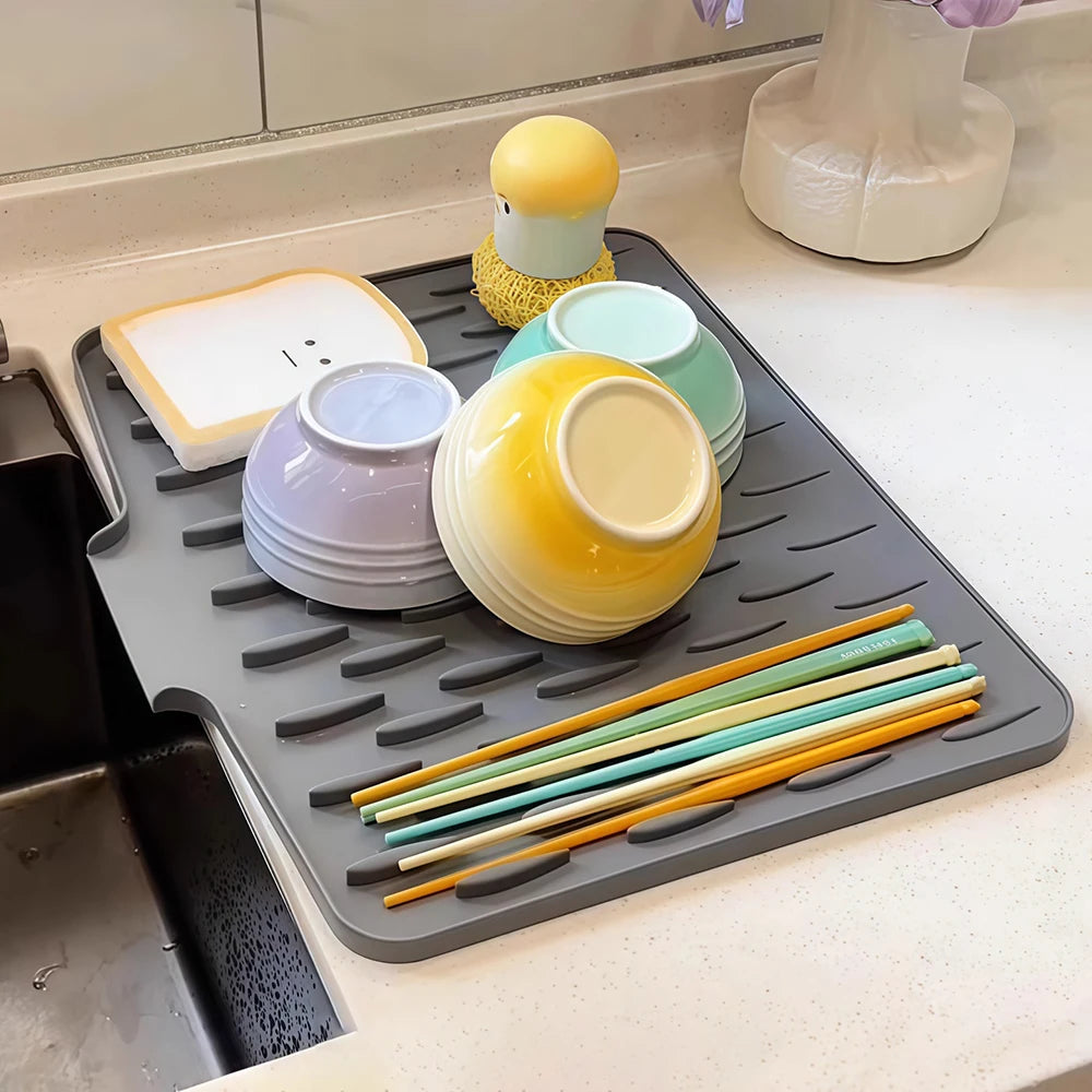 Silicone Drain Mat – Kitchen Drying & Heat Insulation Mat Silicone Drain Mat Babs