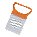 Stainless Steel Onion Holder & Vegetable Slicer – Kitchen Tool Vegetable Slicer Tool Babs Orange