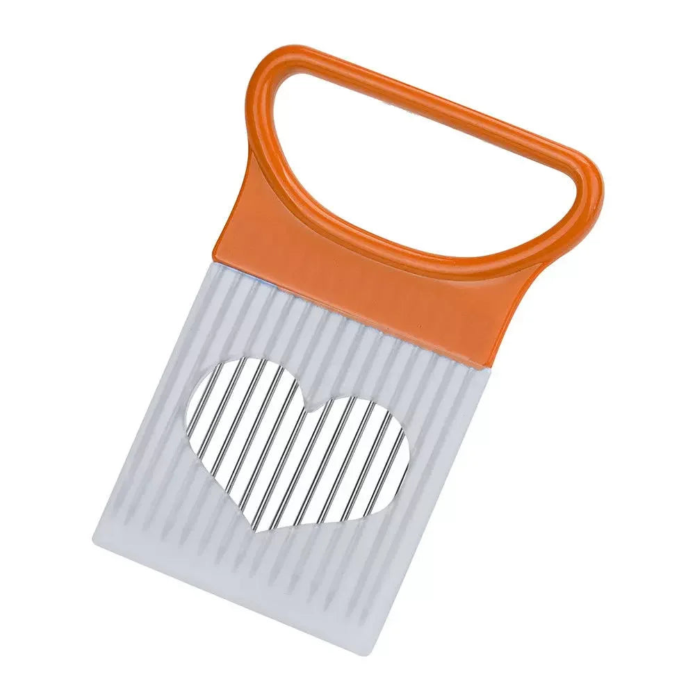 Stainless Steel Onion Holder & Vegetable Slicer – Kitchen Tool Vegetable Slicer Tool Babs Orange