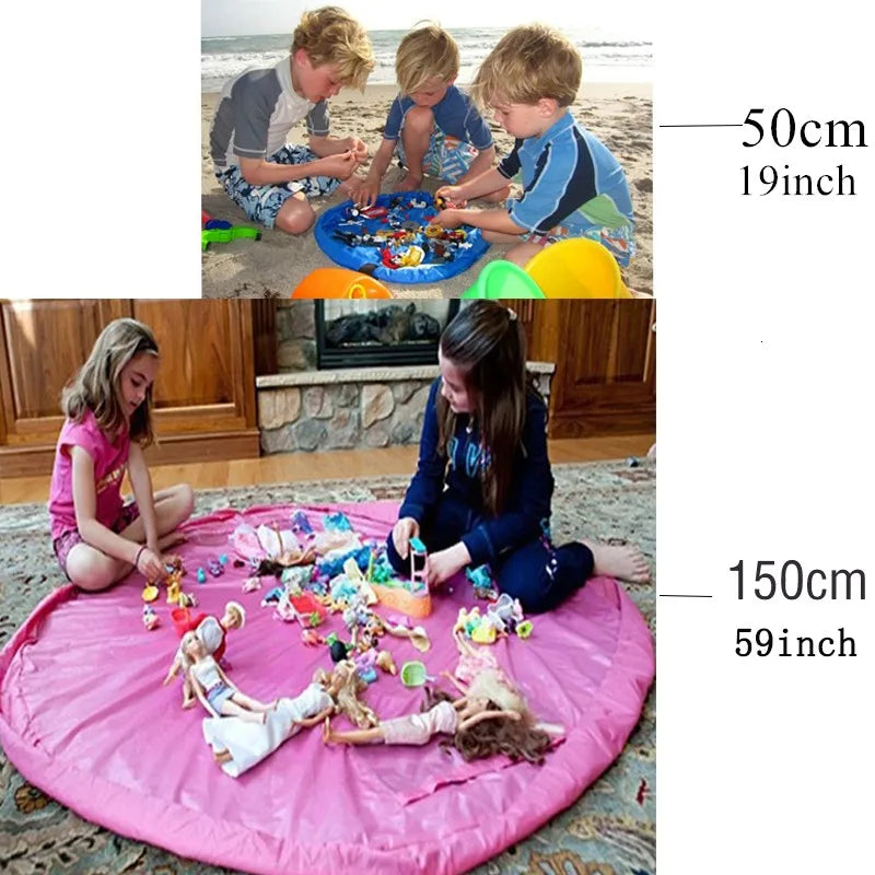 Kids Toy Storage Bag & Play Mat – Foldable, Portable Kids Toy Storage Bag Babs