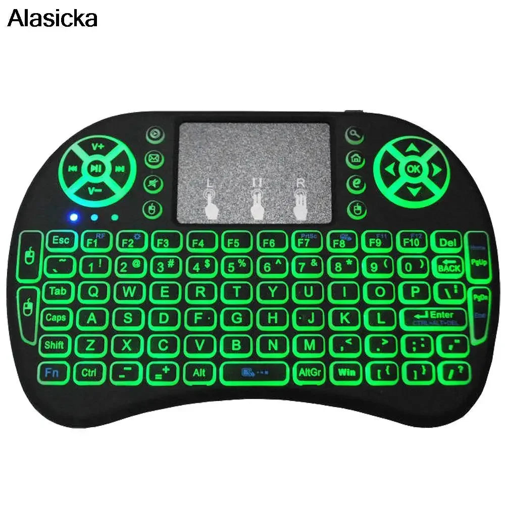 I8 Mini 2.4G Wireless Keyboard with Touchpad & RGB Backlight Wireless Mini Keyboard Babs