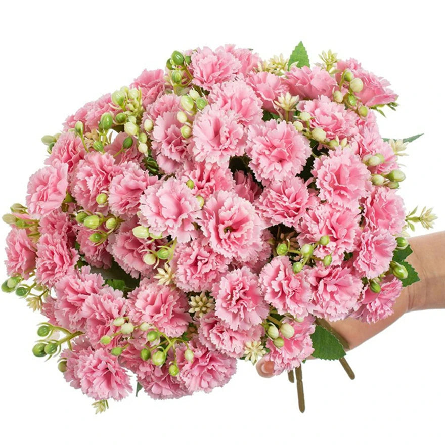 Silk Carnation Artificial Flower Bouquet – Wedding & Home Decor Artificial Flower Babs