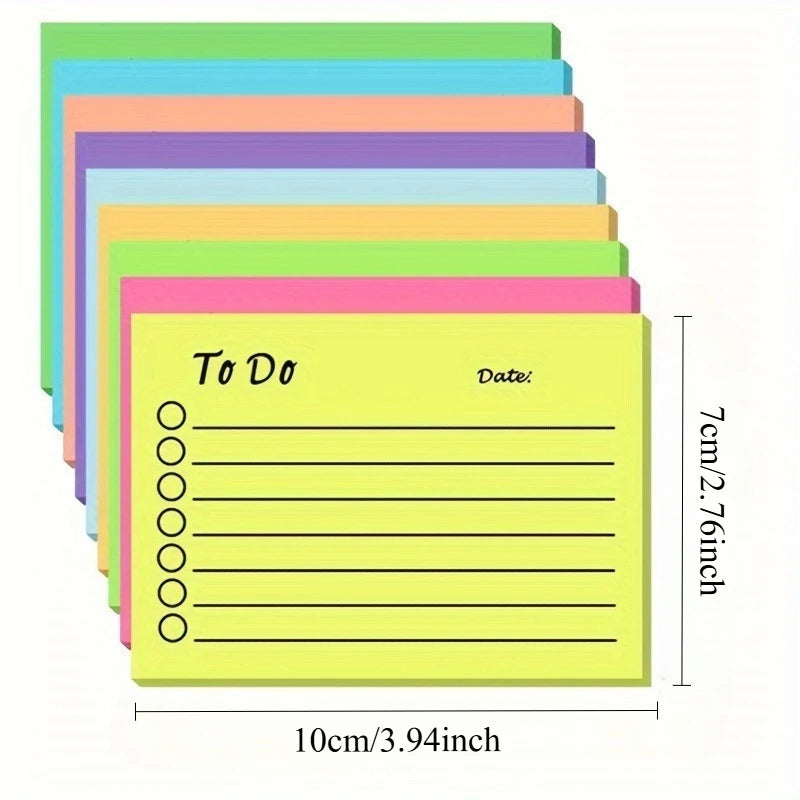 Fluorescent Sticky Notes Multi-Color Self-Adhesive Memo Notepad Sticky Notes Memo Pad Babs