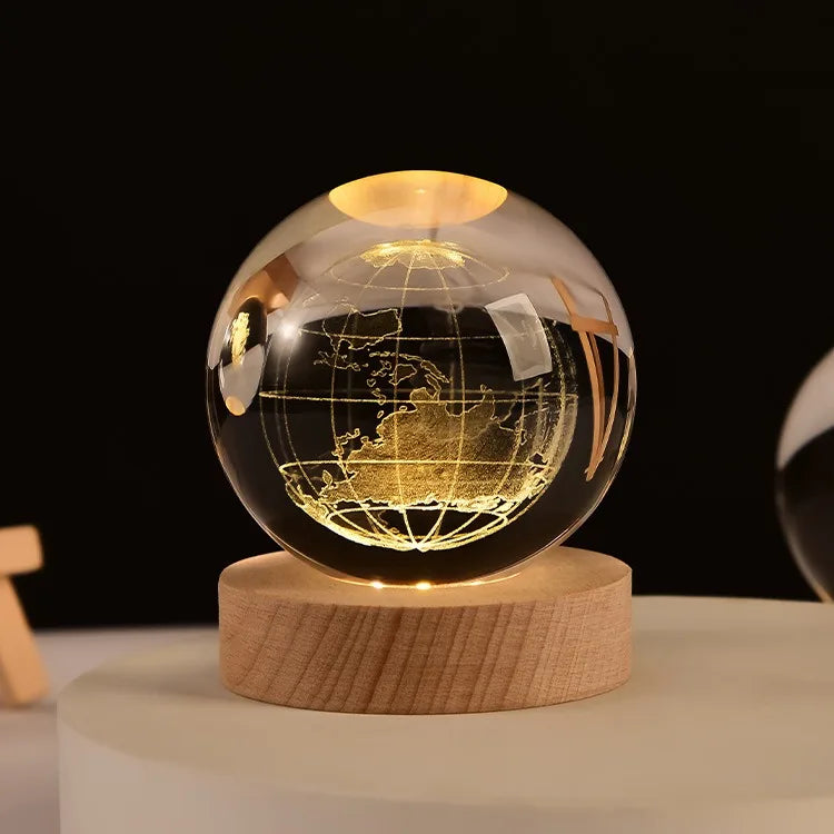 Saturn 3D Crystal Sphere Lamp – 6CM Galaxy Glass Ball Décor Decorative Sphere Lamp Babs 15-DQ 6x6CM