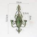 Retro Wrought Iron Wall Candle Holder – French Garden Sconce Wall Candle Sconce Babs A