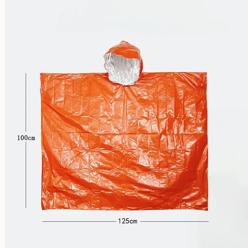 Emergency Insulation Raincoat & Survival Blanket – 2-in-1 Emergency Survival Poncho Babs