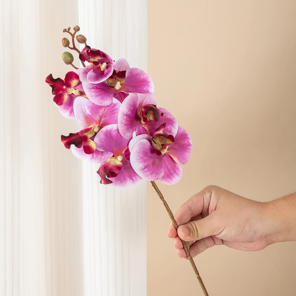 Silk Moth Orchid Artificial Flowers – Wedding & Home Décor Artificial Silk Flowers Babs Color8 1pc