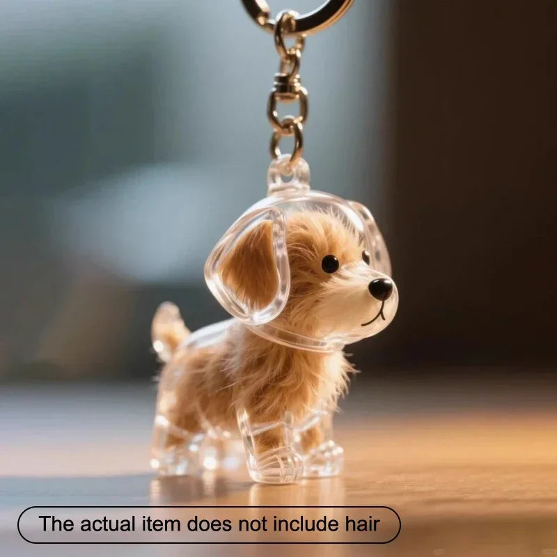 Dog Hair Keepsake Keychain Pendant | Pet Lover Gift Pet Keepsake Keychain Babs little golden