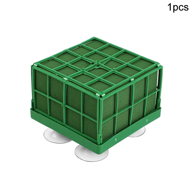 Square Flower Foam Blocks with Suction Cup – 1-4 Pcs Floral Foam Holder Babs 1pcs