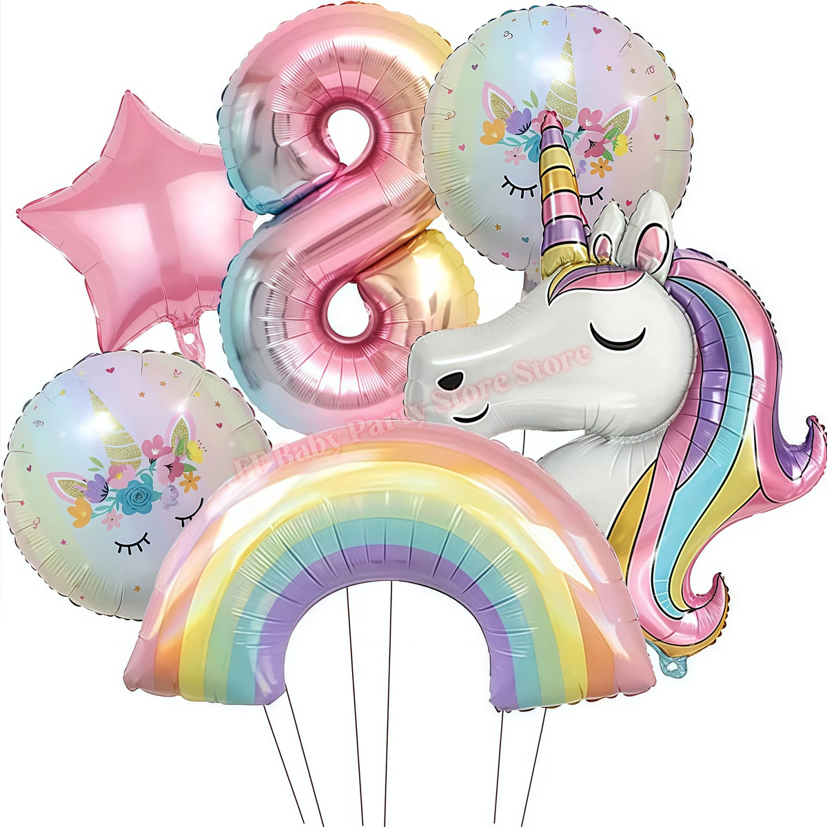 Girls Unicorn Birthday Party Decorations – 3D Balloons & Supplies