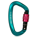 D-Shape Screw Lock Carabiner 25KN – Aluminum Climbing Buckle Climbing Carabiner Babs Dark green