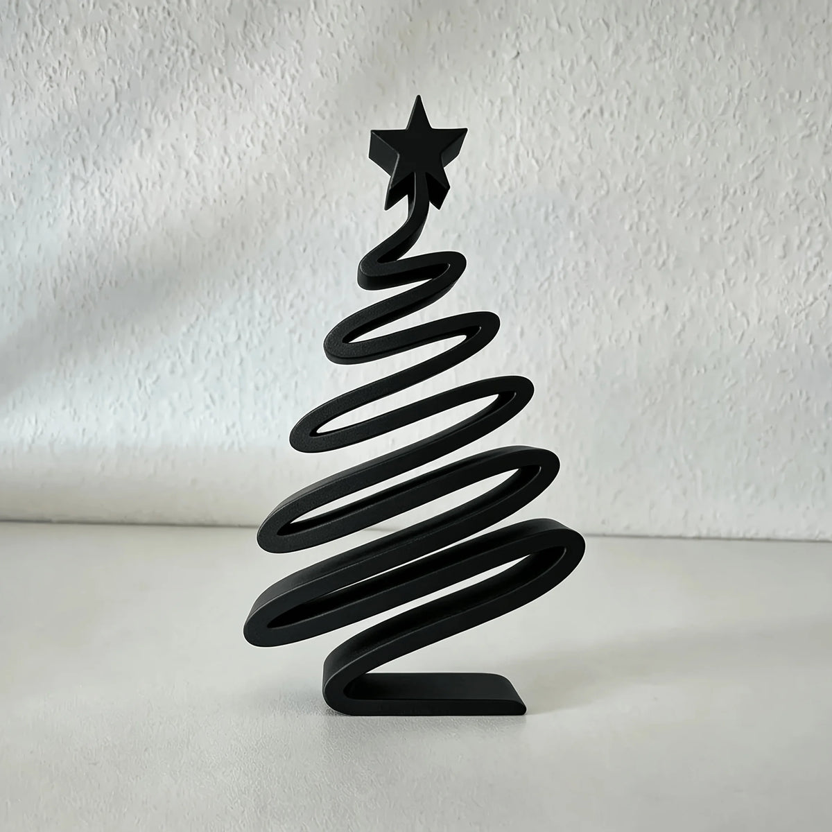 3D-Printed Minimalist Christmas Tree Ornament | Tabletop Decor Christmas Tree Ornament Babs Black 1Pc