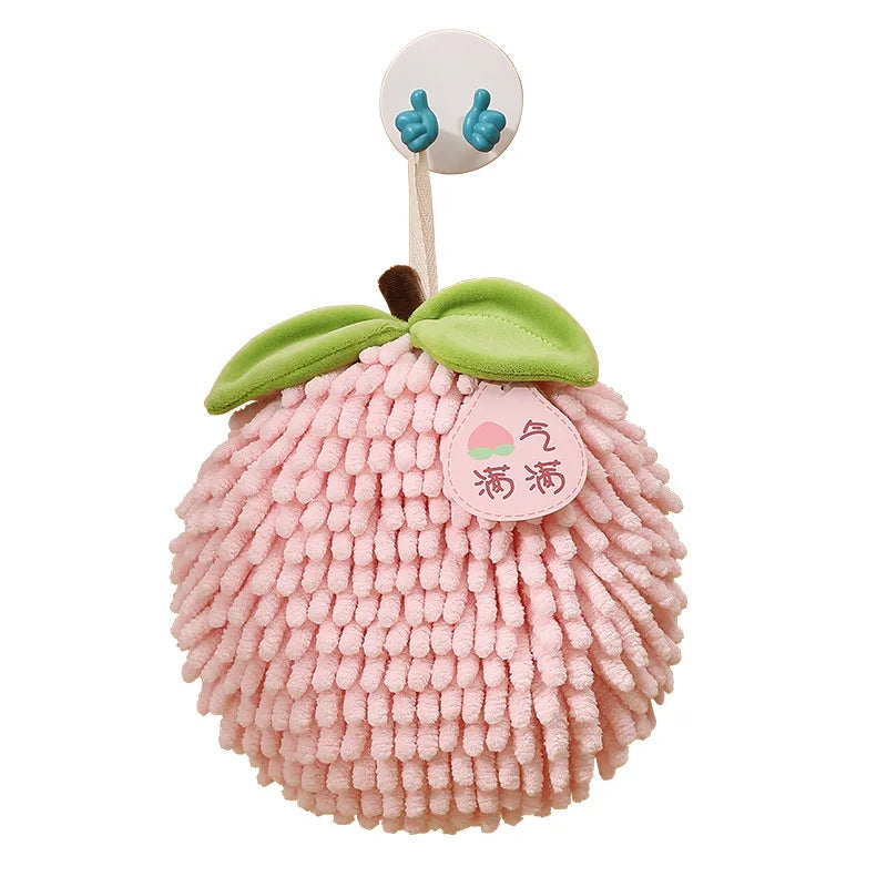 Thick Chenille Hanging Hand Towel – Festive Fruit Design Hanging Hand Towel Babs