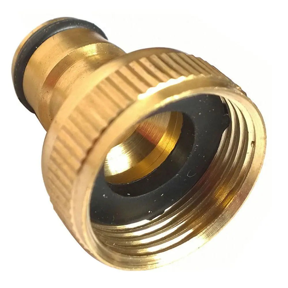 3/4" Solid Brass Tap Adaptor – Garden Hose Quick Connector Brass Hose Connector Babs gold
